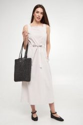 Sukienka w paski Panfilo MAX MARA LEISURE. Sukienki damskie Max Mara Leisure, bez wzorów, bez kołnierzyka, bez ramiączek. W wyprzedaży za 944.25 zł.