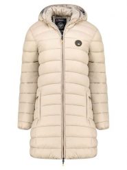 Geographical Norway Płaszcz pikowany "Atikamap" w kolorze kremowym rozmiar: S. Brązowe płaszcze damskie Geographical Norway, s, bez wzorów. Za 187.07 zł.