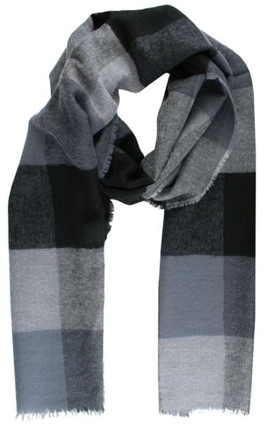 Przejściowy Szalik z Dziewiczą Wełną (Virgin Wool) - Fraas - Krata. Szaliki męskie V. Fraas, na jesień, bez wzorów, z materiału. Za 85.00 zł.