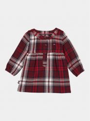 Tommy Hilfiger Sukienka codzienna KN0KN01717 Czerwony Regular Fit. Czerwone sukienki dziewczęce Tommy Hilfiger, bez wzorów, z bawełny, bez ramiączek. Za 349.99 zł.