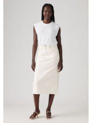 Levi's Spódnica dżinsowa w kolorze białym rozmiar: W25. Białe spódniczki damskie Levi's, s, z aplikacjami, z bawełny, klasyczne, z podwyższonym stanem, midi, proste. Za 152.98 zł.