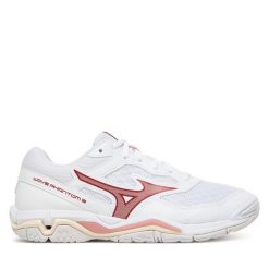 Buty halowe Mizuno. Białe buty sportowe na co dzień męskie Mizuno, bez zapięcia, mizuno wave. Za 519.99 zł.