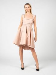 Pinko Sukienka "Virgilia" | 101938 A16A | Kobieta | Różowy. Czerwone sukienki damskie Pinko, bez wzorów, z poliesteru, eleganckie, bez kołnierzyka, bez ramiączek, mini, asymetryczne. W wyprzedaży za 459.00 zł.