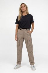 Spodnie outdoorowe z odpinanymi nogawkami - Turystyka piesza - Unisex - SOLX - V. Brązowe szorty męskie POEDERBAAS, bez wzorów, z elastanu. Za 416.42 zł.