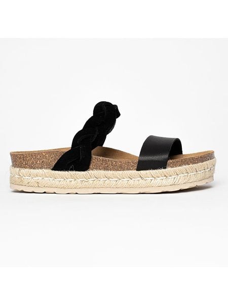 BAYTON Klapki "Clarence" w kolorze czarnym rozmiar: 37. Czarne klapki damskie Bayton, bez wzorów, bez obcasa. Za 110.55 zł.