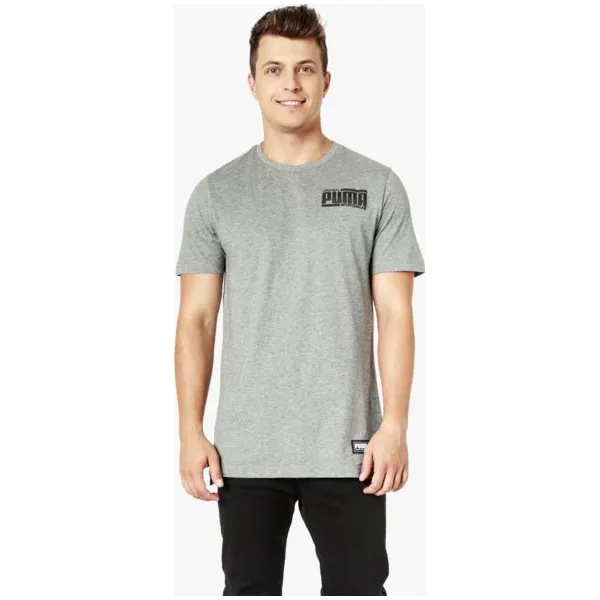Puma Koszulka Ss Athletics Elevated , szary, rozmiar L. Szare t-shirty sportowe męskie Puma, l, z materiału, bez ramiączek. W wyprzedaży za 79.99 zł.