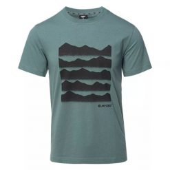 Koszulka męska Hi-tec Amezo - zielona, Rozmiar XL. Zielone t-shirty sportowe męskie Hi-tec, l, z bawełny, bez ramiączek, na fitness i siłownię. Za 54.99 zł.