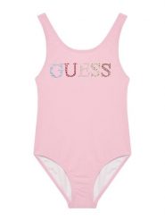 Guess Strój kąpielowy J5GZ01 KCA60 Różowy. Czerwone stroje kąpielowe dziewczęce Guess, z aplikacjami, z syntetyku. Za 139.99 zł.