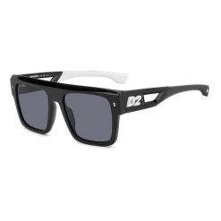 Okulary przeciwsłoneczne DSQUARED2 D2 0127/S 80S dla mężczyzn, rozmiar 56 mm. Czarne okulary przeciwsłoneczne męskie Dsquared, prostokątne. Za 872.30 zł.