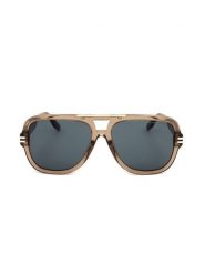 Marc Jacobs Męskie okulary przeciwsłoneczne w kolorze beżowo-szarym rozmiar: 58. Brązowe okulary przeciwsłoneczne męskie MARC JACOBS, z tworzywa sztucznego. Za 345.36 zł.