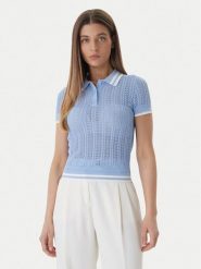 Guess Sweter W6GR25 Z0672 Niebieski Regular Fit. Niebieskie swetry klasyczne damskie Guess, m, z wiskozy, bez kołnierzyka. Za 429.99 zł.