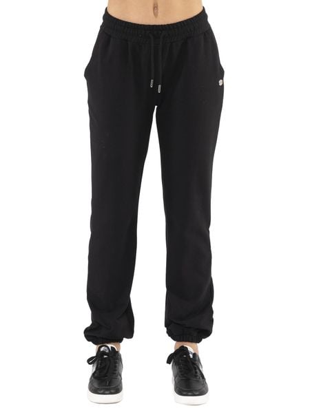Spodnie dresowe z bawełna z kieszenie na trening. Czarne spodnie sportowe damskie LEONE 1947 APPAREL, xl, z bawełny, na fitness i siłownię. Za 126.26 zł.
