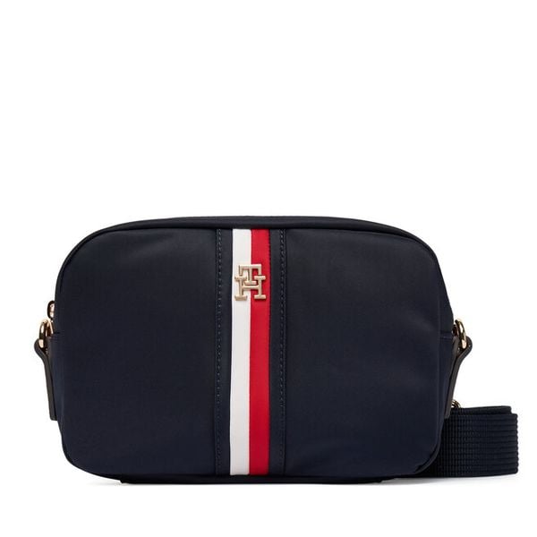 Torebka Tommy Hilfiger. Niebieskie listonoszki damskie Tommy Hilfiger, bez wzorów, bez dodatków. Za 369.99 zł.