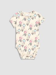 Coccodrillo Body WC3112202LIG Beżowy Regular Fit. Brązowe body niemowlęce COCCODRILLO, bez wzorów, z bawełny, bez ramiączek. Za 59.99 zł.