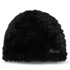 Czapka Guess. Czarne czapki zimowe damskie Guess. Za 214.99 zł.