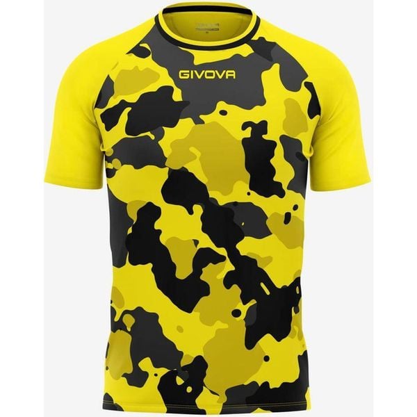 T-shirt Givova Army dla mężczyzn w kolorze żółtym i czarnym - Bawełna i komfort. Czarne t-shirty męskie Givova, m, bez wzorów, z bawełny, bez kołnierzyka. Za 158.99 zł.