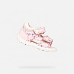 Sandały GEOX B SANDAL ZAPITO Rose. Białe sandały damskie Geox, bez wzorów, z syntetyku, bez obcasa. Za 171.99 zł.