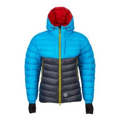 Kurtka trekkingowa puchowa damska Milo Kugti lady. Niebieskie kurtki damskie Milo, na zimę, m, bez wzorów, z materiału, z kapturem. Za 559.54 zł.