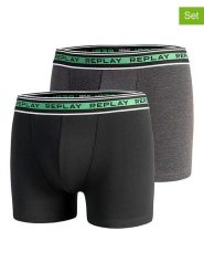 Replay Underwear Bokserki (2 pary) w kolorze szarym i czarnym rozmiar: M. Czarne bokserki męskie Replay Underwear, bez wzorów. Za 43.99 zł.