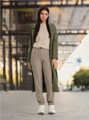 Spodnie eleganckie - wielobarwny. Spodnie materiałowe damskie Sinsay, bez wzorów, eleganckie. Za 33.99 zł.