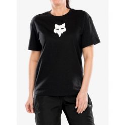 Koszulka damska Fox Head Basic Tee. Czarne bluzki sportowe damskie FOX, bez wzorów, bez ramiączek. Za 119.99 zł.