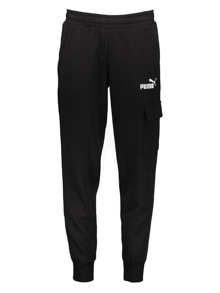 Puma Spodnie dresowe "Essentials" w kolorze czarnym rozmiar: M. Czarne spodnie dresowe męskie Puma, bez wzorów, z dresówki. Za 162.45 zł.