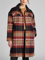 LEE WOOL COAT DAMSKIE PŁASZCZ W KRATĘ SKY CAPTAIN L57KSVHY 112113168. Płaszcze damskie Lee, l, bez wzorów. Za 279.99 zł.