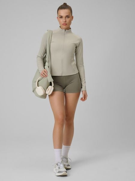 4F Legginsy krótkie treningowe damskie - oliwkowe XL. Brązowe legginsy damskie 4f, xl, bez wzorów. Za 79.99 zł.