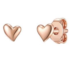 Glanzstücke München Srebrne kolczyki sztyfty Serce srebro wysokiej próby różowe złoto Kolczyki 1 ct Damski. Czerwone kolczyki damskie Glanzstücke München, srebrne, na sztyftcie. Za 149.99 zł.