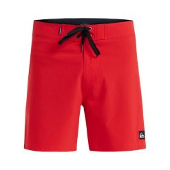 Spodenki boardshort dla Mężczyzn SURFSILK KAIMANA 16". Czerwone szorty męskie Quiksilver, z elastanu, bez kołnierzyka. Za 229.99 zł.