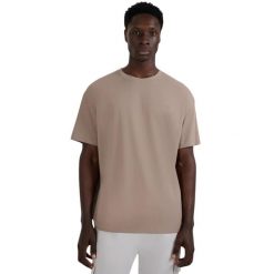 Koszulka męska 4F M2967 jasny brąz 4FWAW25TTSHM2967 82S. Czarne t-shirty sportowe męskie 4f, m, bez ramiączek, do piłki nożnej. Za 51.90 zł.