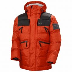 Kurtka puchowa Helly Hansen Arctic Patrol H2 Flow. Brązowe kurtki męskie Helly Hansen, m, bez wzorów, z puchu, bez kaptura. W wyprzedaży za 2,788.00 zł.