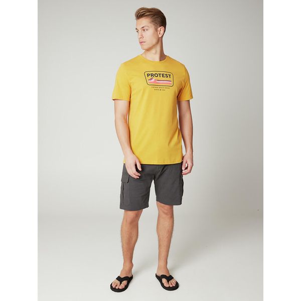 Koszulka męska Protest PRTCAARLO t-shirt. Żółte t-shirty męskie Protest, m, bez wzorów, bez kołnierzyka. Za 109.99 zł.