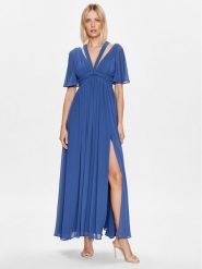 Marella Sukienka wieczorowa Icona 2332210432 Niebieski Slim Fit. Niebieskie sukienki damskie Marella, bez wzorów, z syntetyku, wizytowe, bez kołnierzyka, bez ramiączek. Za 1,129.00 zł.