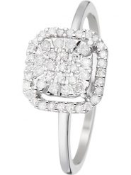 DIAMOND & CO Złoty pierścionek "D'amour et de Tendresse" z diamentami rozmiar: 58. Szare pierścionki damskie Diamond & Co, z diamentem, złote. Za 1,500.99 zł.