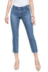 SPODNIE DAMSKIE LEE ELLY CROPPED RAW HEM BODY OPTIX L32RQYYF 112107698. Niebieskie spodnie materiałowe damskie Lee, bez wzorów, z jeansu. W wyprzedaży za 89.99 zł.