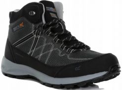 Buty trekkingowe męskie Samaris Lite. Czarne buty trekkingowe męskie Regatta, z gumy, bez zapięcia, trekkingowe. Za 224.49 zł.