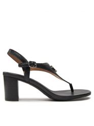 Lauren Ralph Lauren Sandały 802935564001 Czarny. Czarne sandały damskie Lauren Ralph Lauren, bez wzorów, ze skóry, bez obcasa, na słupku. Za 549.99 zł.