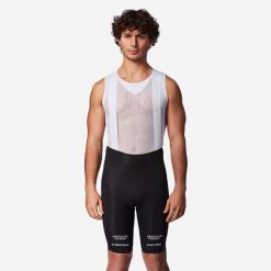 Spodenki na rower szosowy męskie Van Rysel RCR-R 5 Replica Decathlon CMA CGM. Brązowe szorty męskie VAN RYSEL, na jesień, bez wzorów, z materiału. Za 349.99 zł.