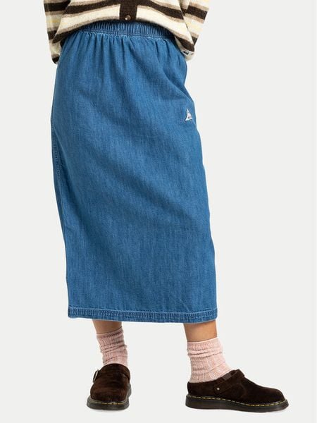 Quiksilver Spódnica jeansowa Yukon EQWWK03028 Granatowy Regular Fit. Niebieskie spódniczki damskie Quiksilver, s, bez wzorów, z bawełny. Za 299.99 zł.