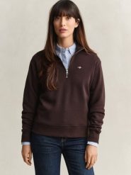 Gant Bluza Kobiety Bawełna brązowy, XS. Brązowe bluzy bez kaptura damskie Gant, xs, z bawełny. Za 599.95 zł.