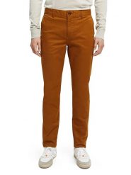 Scotch & Soda Spodnie chino w kolorze jasnobrązowym rozmiar: W31/L32. Brązowe spodnie materiałowe męskie Scotch & Soda, bez wzorów, z bawełny. Za 122.96 zł.