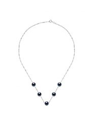 Mitzuko Srebrny naszyjnik z perłami - dł. 42 cm rozmiar: onesize. Szare naszyjniki damskie Mitzuko, srebrne. Za 295.99 zł.