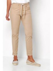 Relaxed by TONI Spodnie chino w kolorze beżowym rozmiar: W50. Brązowe spodnie materiałowe damskie Relaxed by TONI, bez wzorów, z tkaniny. Za 100.99 zł.