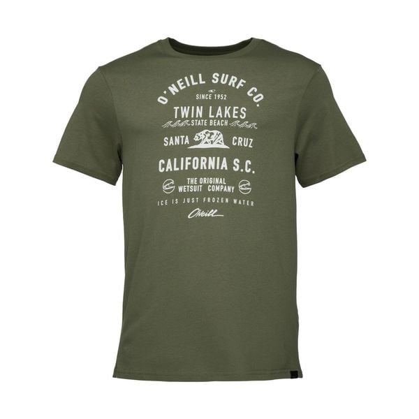 T-shirt męski O'Neill Muir T-shirt z krótkim rękawem. Zielone t-shirty męskie O'neill, m, bez wzorów, bez kołnierzyka. Za 99.00 zł.