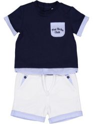 Birba Trybeyond Komplet t-shirt i spodenki 999 69014 00 Granatowy Regular Fit. Niebieskie spodnie niemowlęce Birba Trybeyond, bez wzorów, z bawełny. Za 139.99 zł.