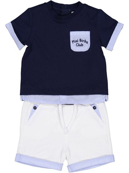 Birba Trybeyond Komplet t-shirt i spodenki 999 69014 00 Granatowy Regular Fit. Niebieskie spodnie niemowlęce Birba Trybeyond, bez wzorów, z bawełny. Za 89.99 zł.