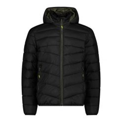 Kurtka z kapturem CMP. Czarne kurtki męskie CMP, bez wzorów, z puchu, sportowe, z kapturem. Za 506.00 zł.
