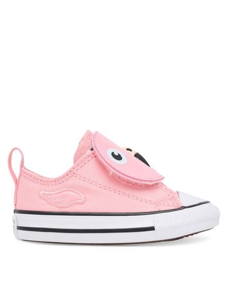 Converse Trampki Chuck Taylor All Star One Strap A11789C Różowy. Czerwone trampki i tenisówki dziewczęce Converse, bez wzorów, z materiału, bez zapięcia. Za 159.99 zł.