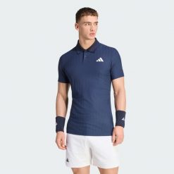 Koszulka Polo Tenisowa Climacool+ Airchill Freelift. Niebieskie koszulki polo męskie Adidas, bez wzorów, bez ramiączek. Za 279.00 zł.